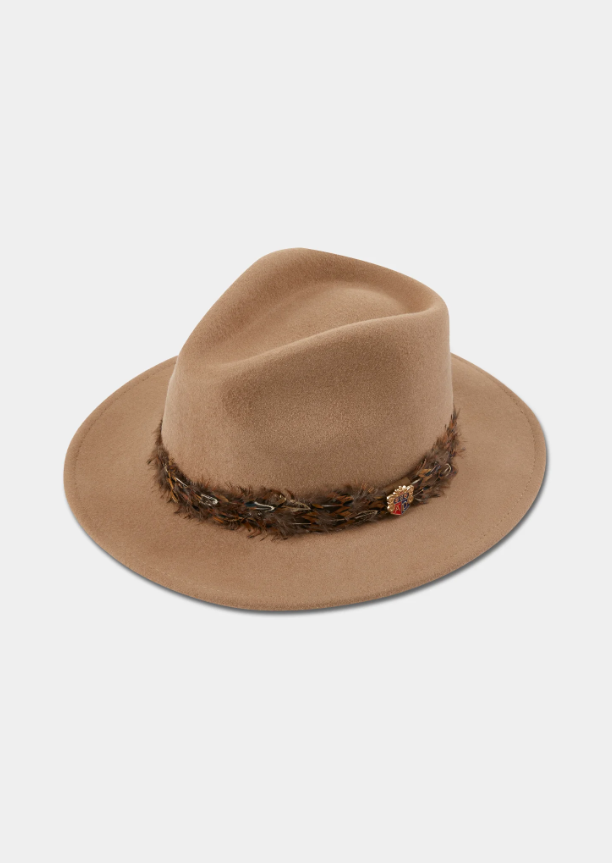 Alan Paine Richmond Felt Feather Band Hat - Mink