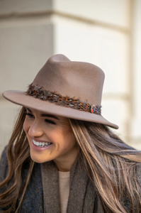 Alan Paine Richmond Felt Feather Band Hat - Mink