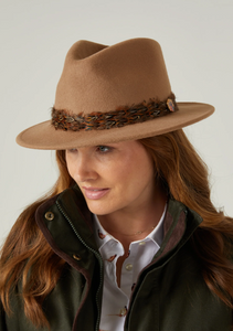 Alan Paine Richmond Felt Feather Band Hat - Mink