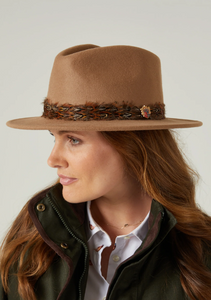 Alan Paine Richmond Felt Feather Band Hat - Mink