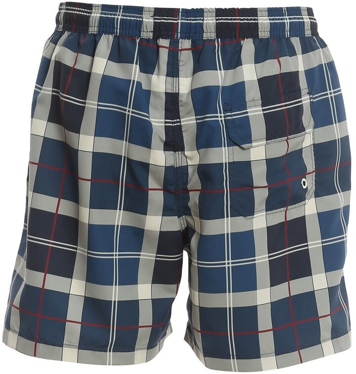 Barbour Tartan Swim Shorts Navy