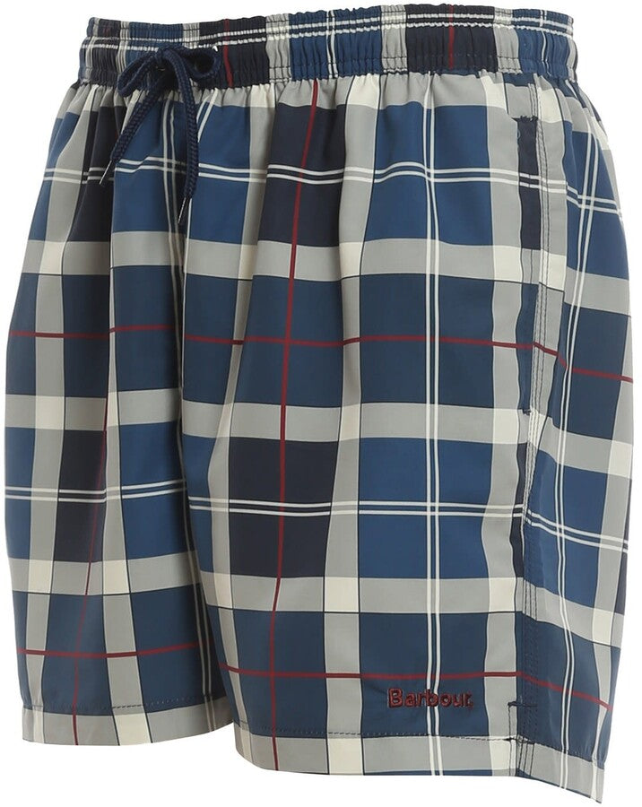 Barbour Tartan Swim Shorts Navy