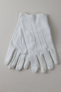 White cotton gloves