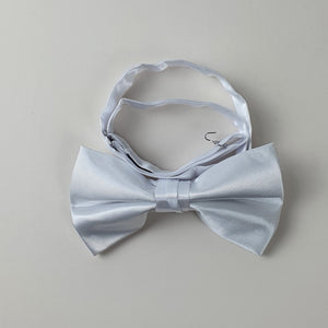 White Ready Tied Bow-Tie (Satin Finish)