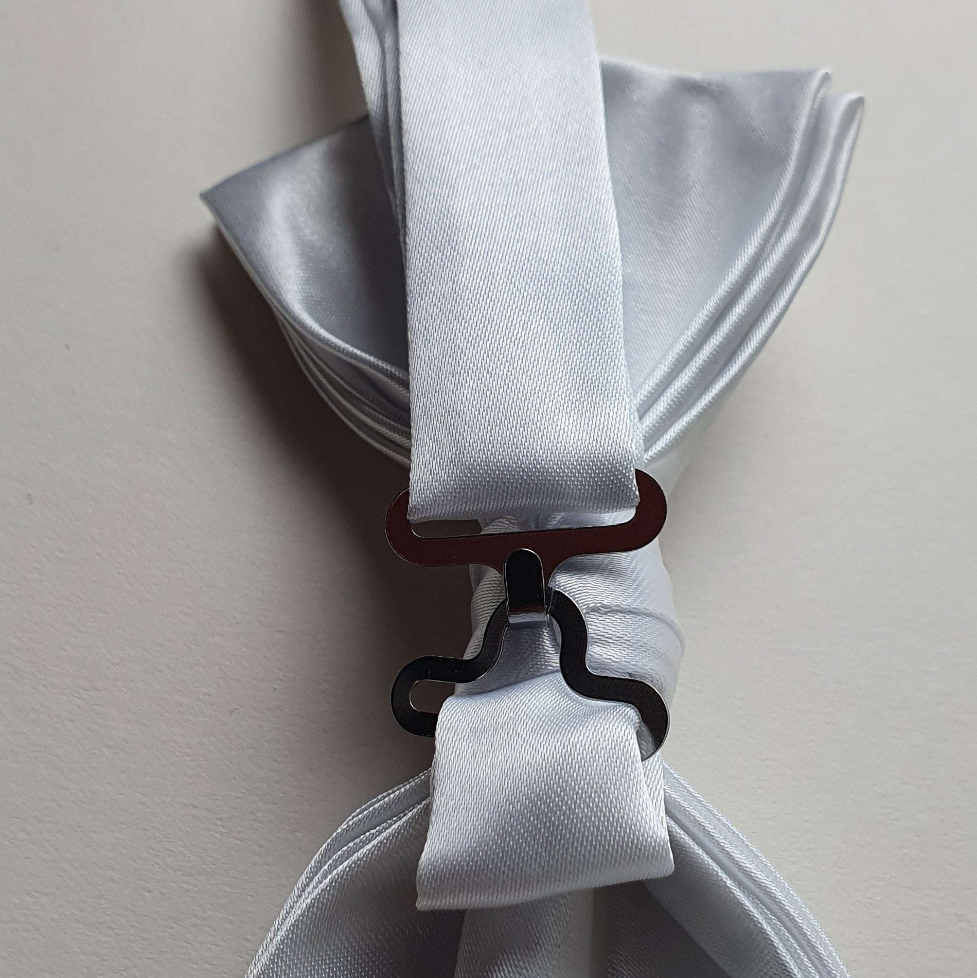 White Ready Tied Bow-Tie (Satin Finish)