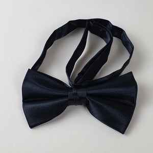 Black Ready Tied Bow-Tie (Satin Finish)