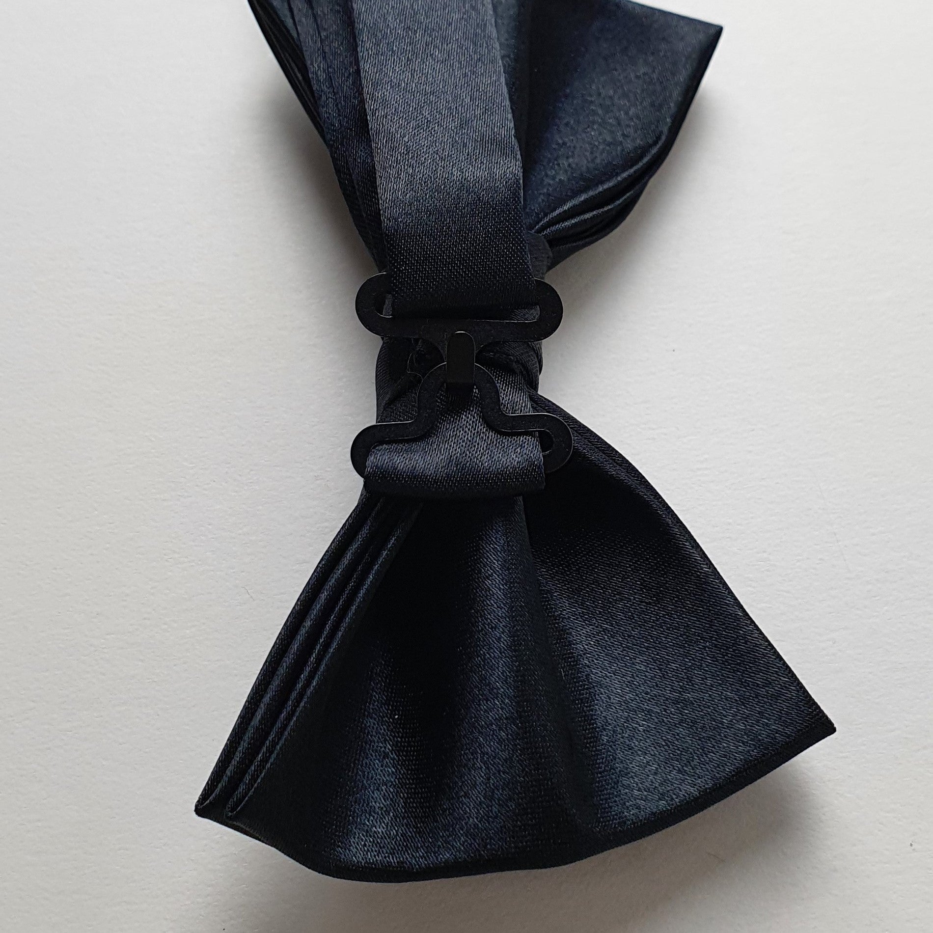 Black Ready Tied Bow-Tie (Satin Finish)