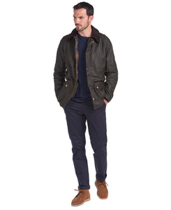 Barbour Olive Ashby Waxed Cotton Jacket