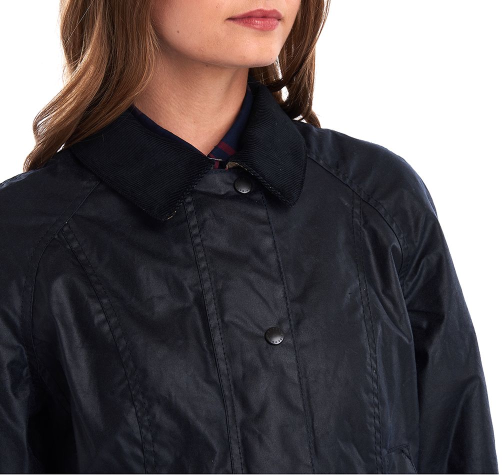 Barbour Navy Beadnell Waxed Cotton Jacket (Ladies)