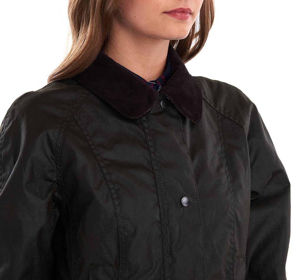 Barbour Olive Beadnell Waxed Cotton Jacket (Ladies)