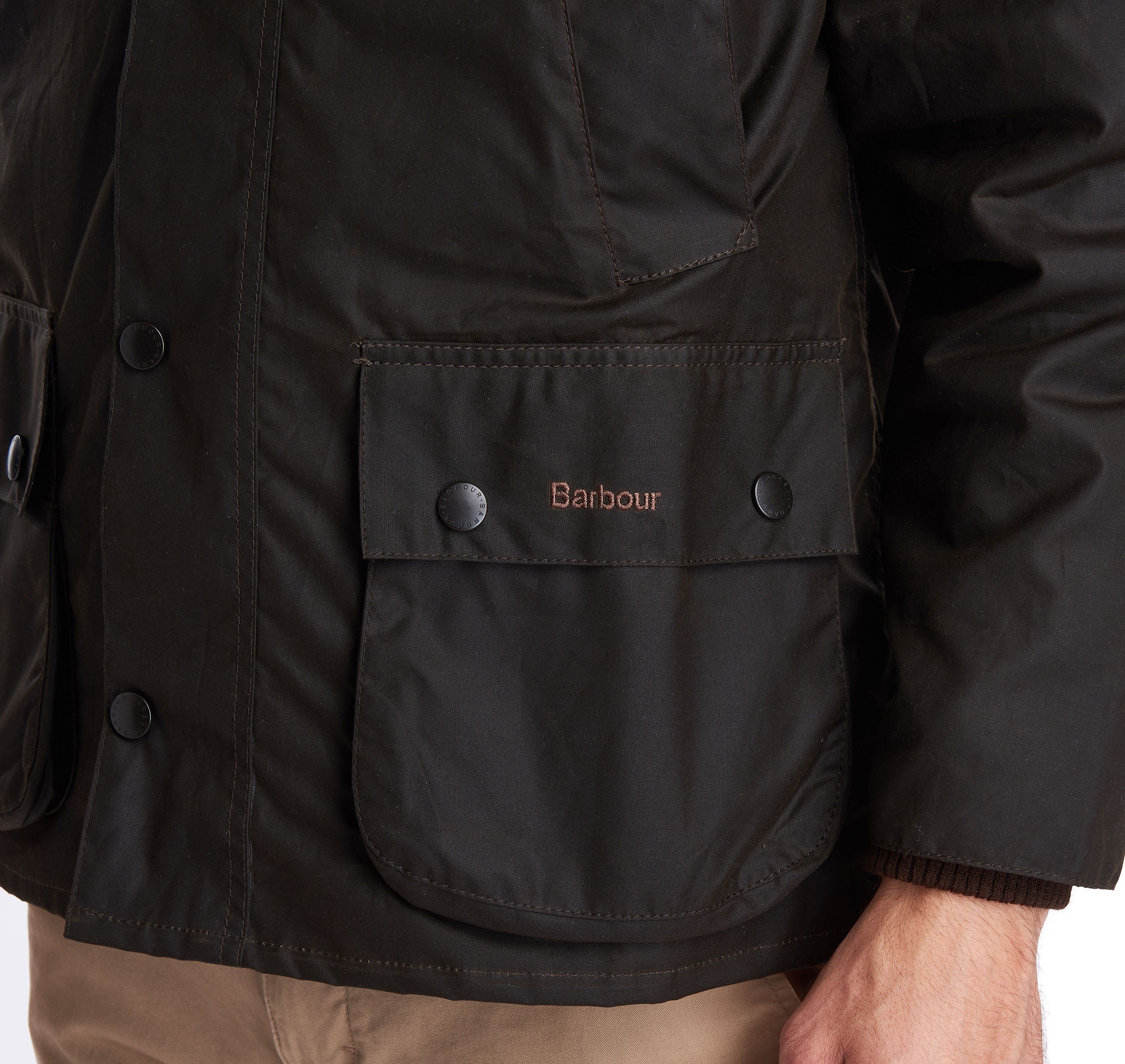 (3 Royal Warrants) Barbour Olive Bedale® Wax Jacket