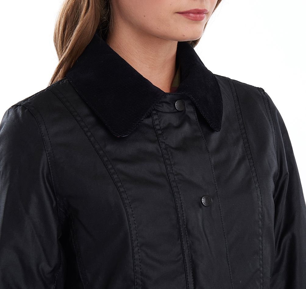Barbour Black Belsay Waxed Cotton Jacket (Ladies)
