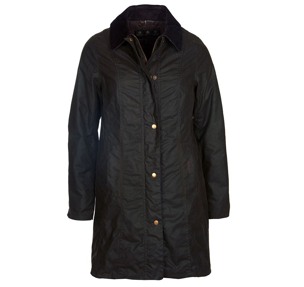 Barbour Olive Belsay Waxed Cotton Jacket (Ladies)