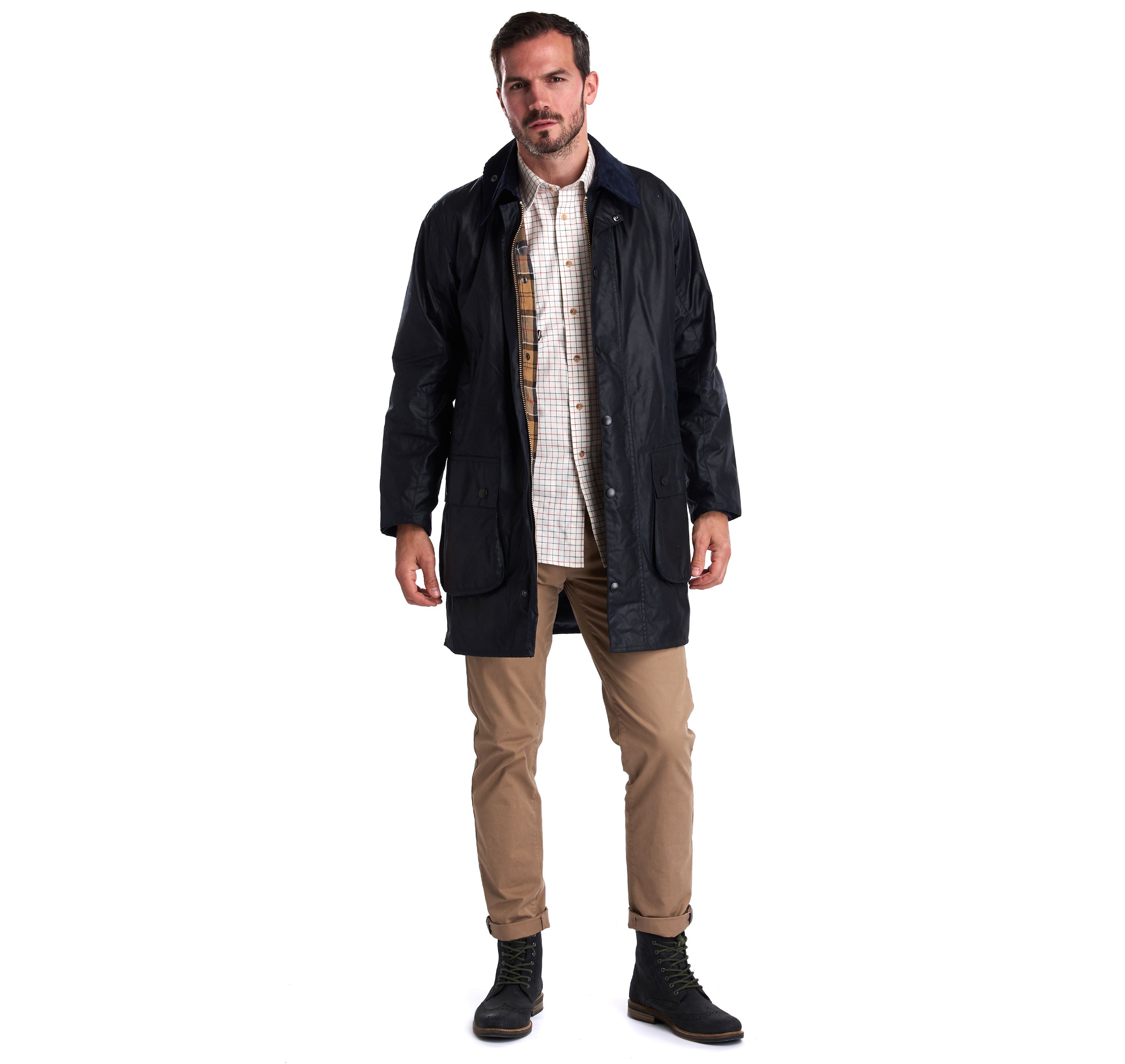 Barbour clearance border navy