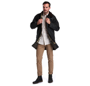 (3 Royal Warrants) Barbour Sage Border® Waxed Cotton Jacket