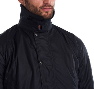 (3 Royal Warrants) Barbour Navy Bristol Waxed Cotton Jacket