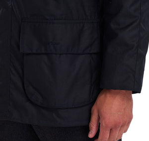 (3 Royal Warrants) Barbour Navy Bristol Waxed Cotton Jacket