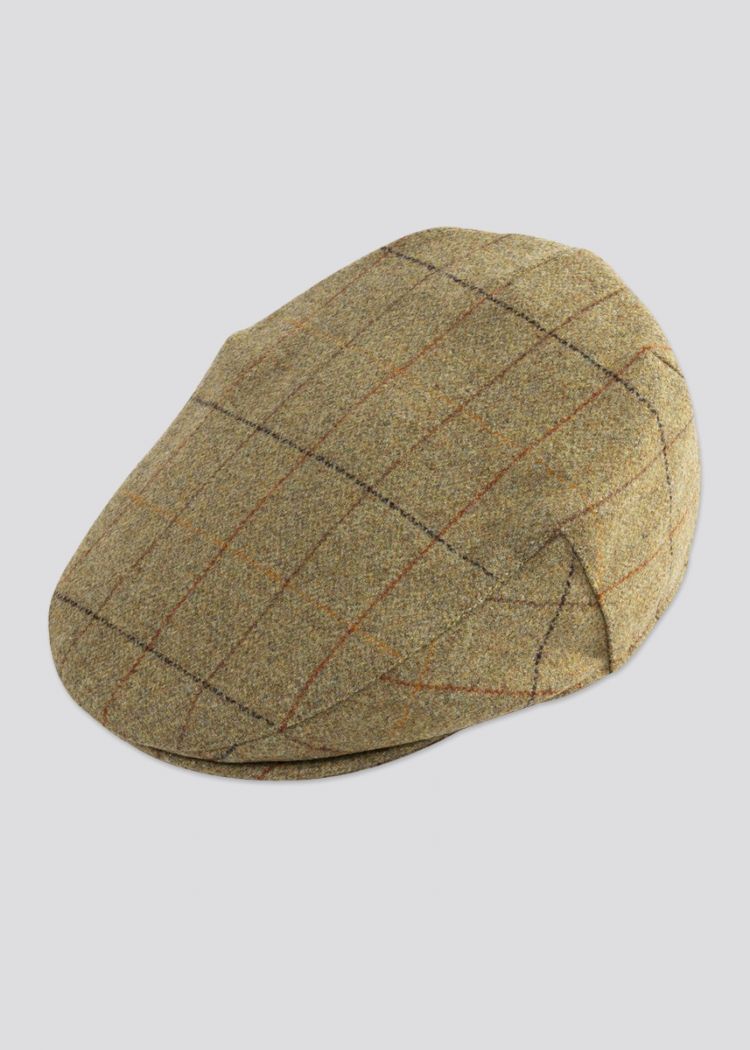 Alan Paine Combrook Mens Tweed Flat Cap In Elm