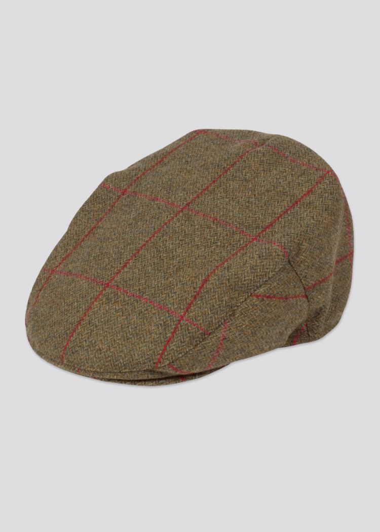 Alan Paine Combrook Mens Tweed Flat Cap In Sage