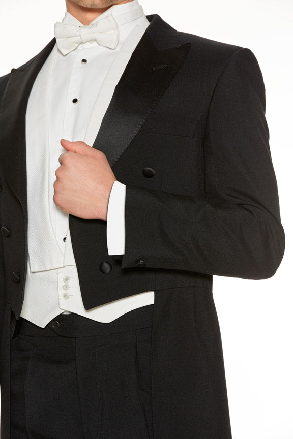 White Tie Evening Tail Jacket & Waistcoat  (Hire Package)