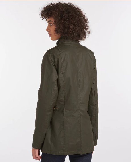 Olive Lightweight Defence Waxed Cotton Jacket (Ladies)