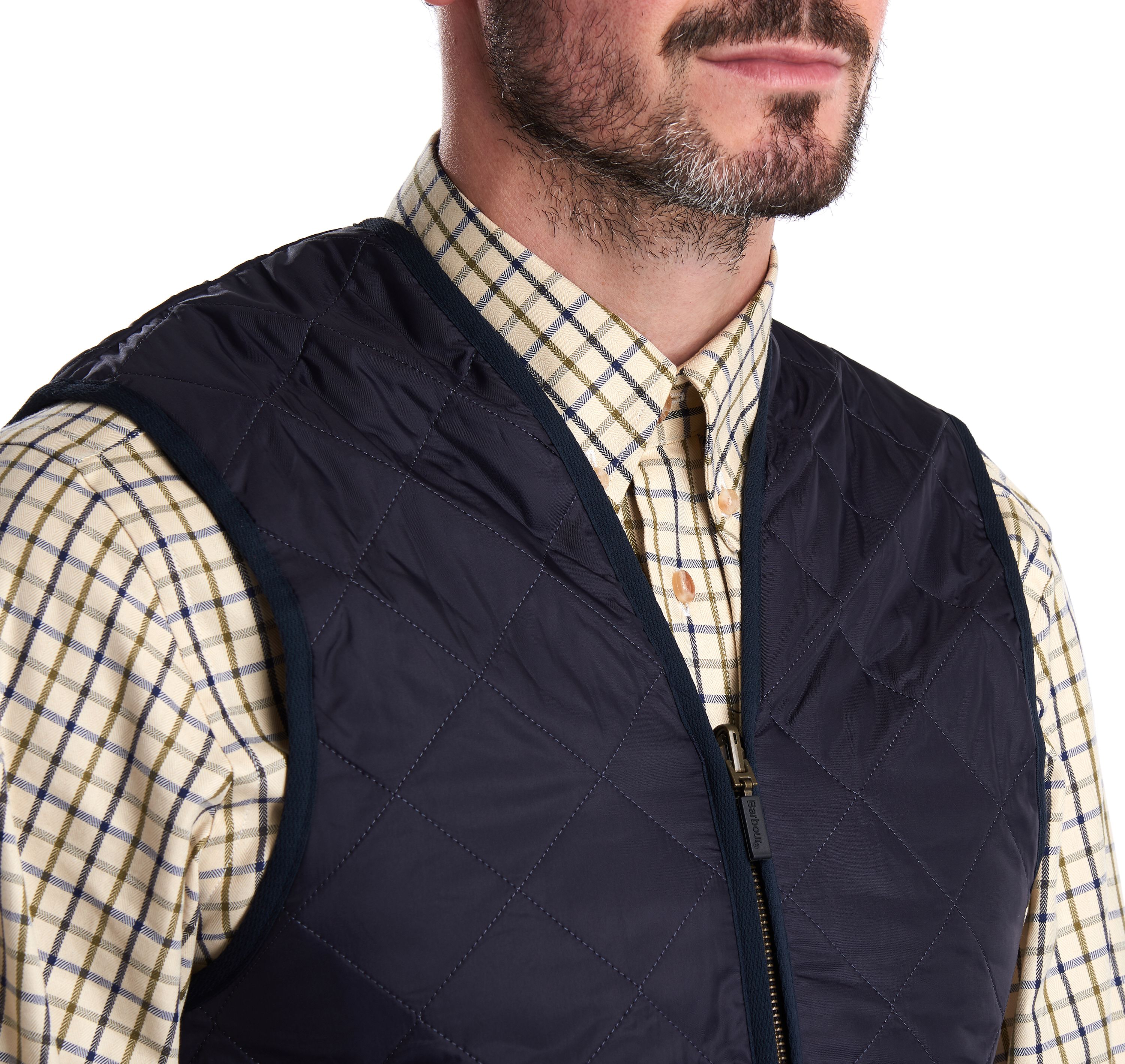 Barbour Navy Quilted Waistcoat/ZIP-IN Liner