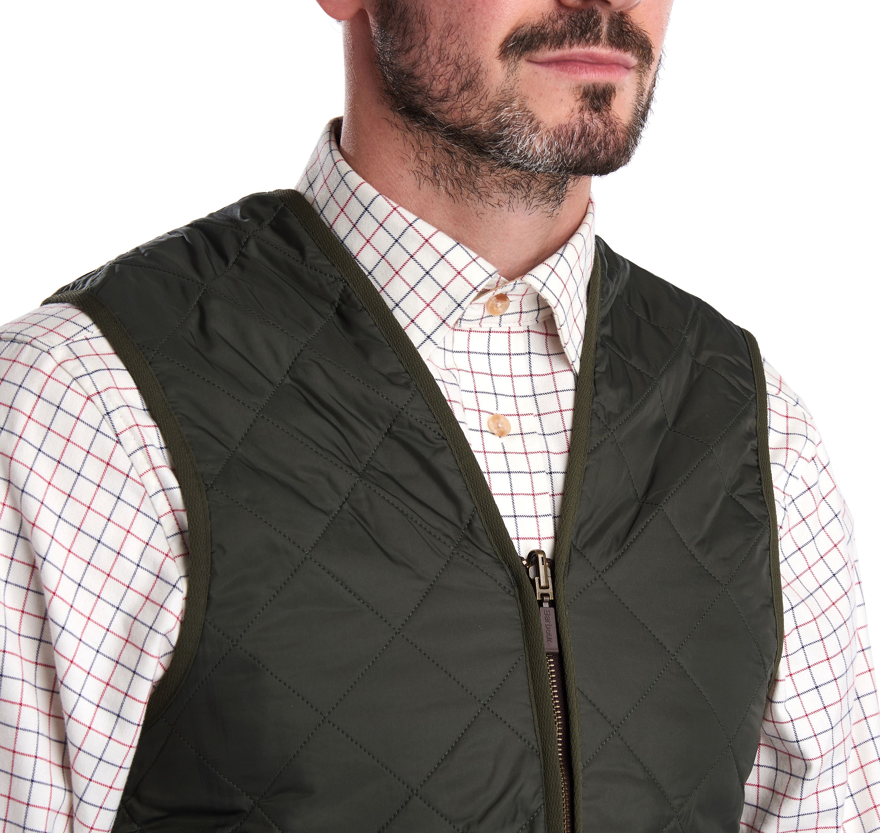 Barbour Olive Quilted Waistcoat/ZIP-IN Liner