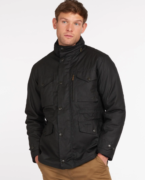 Barbour Black Sapper Wax Jacket