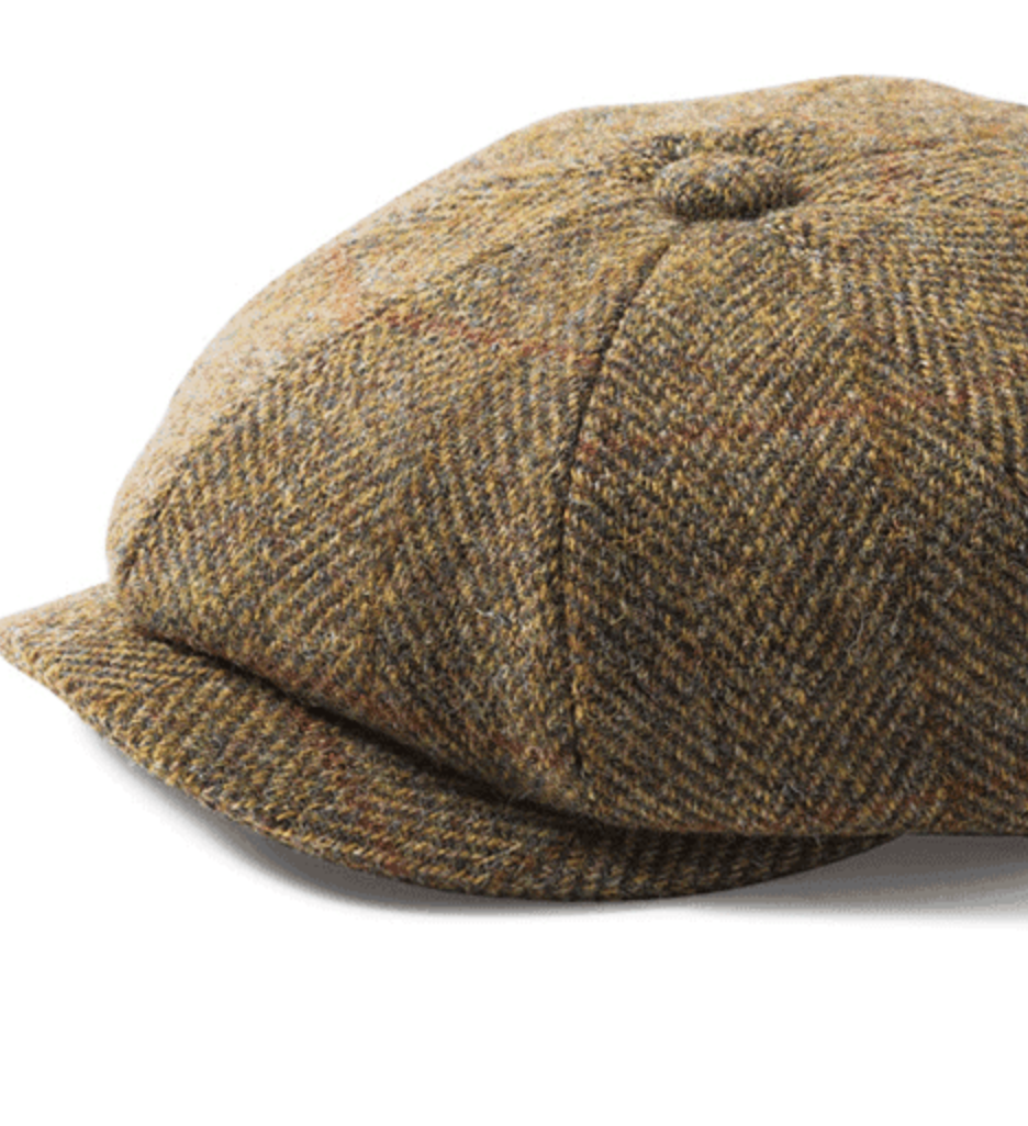 Brown 8 Piece Baker Boy Cap - Failsworth Harris Tweed Carloway 2013