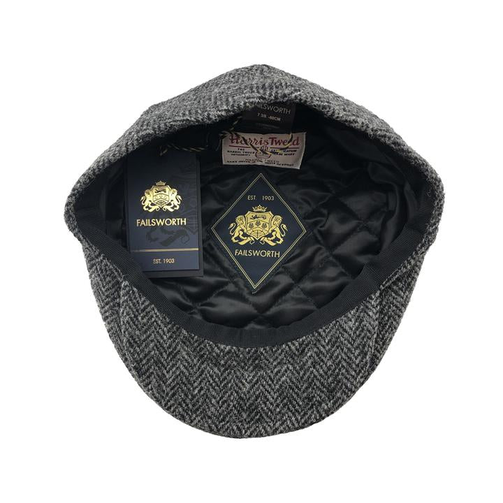 Failsworth Stornoway Flat Cap Grey herringbone 4615