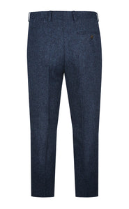 Torre Blue Herringbone Trousers Graf 320