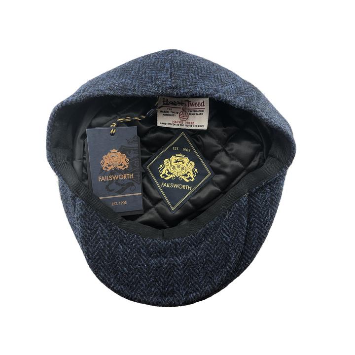 Failsworth Stornoway Flat Cap Blue Herringbone 3302