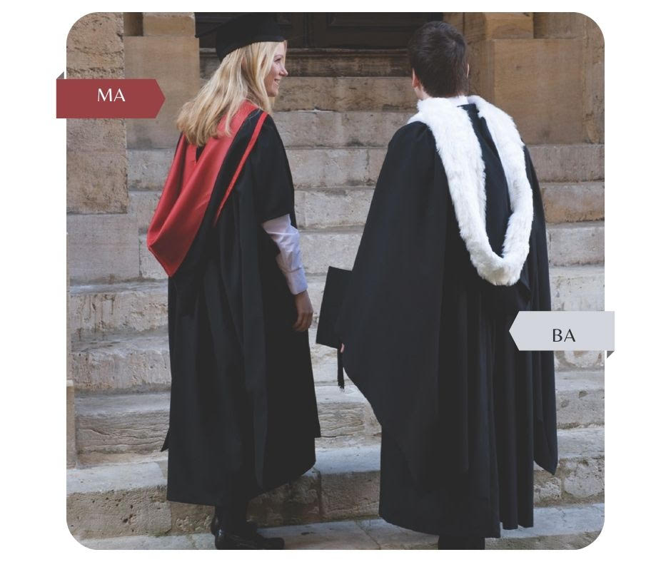 Bachelor of Arts (BA) gown and hood